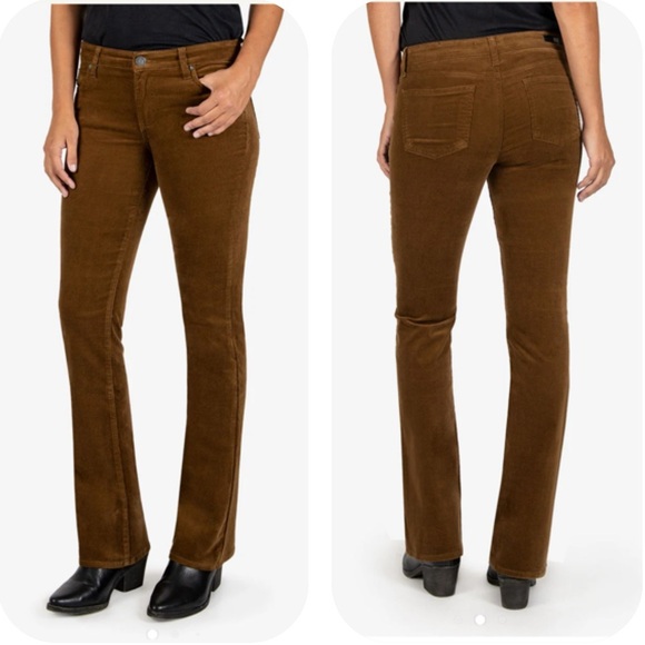 Kut from the Kloth Pants - Kut From The Kloth Karen Baby Bootcut Corduroy Pants Cognac Size 18
